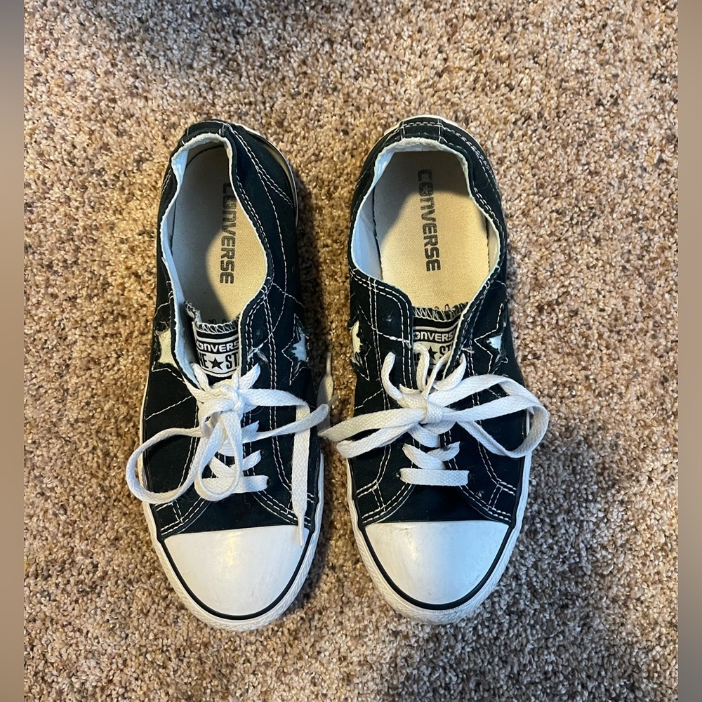 Converse One Star black with white star